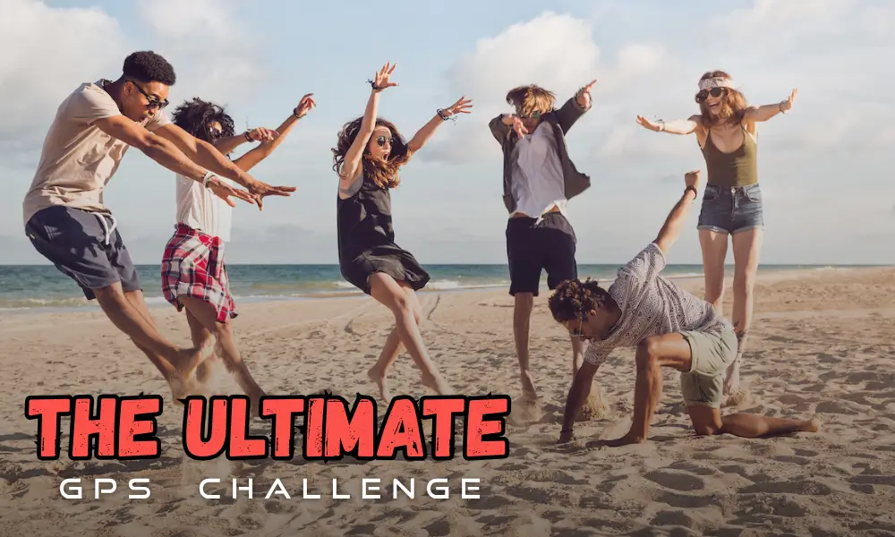 Multi-City 1 The Ultimate GPS Challenge - team doing photo challenge on the beach