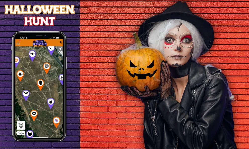 In-Person GPS Games 7 Halloween team activities - Halloween treasure hunt
